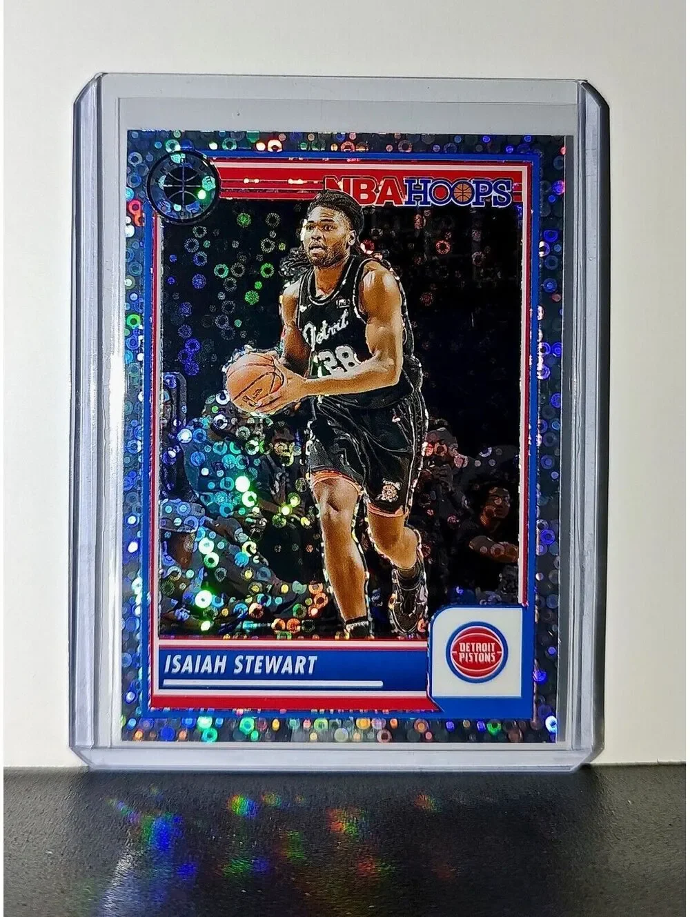 Isaiah Stewart 2023-24 Panini Premium NBA Hoops #161 Disco Prizm Card Pistons